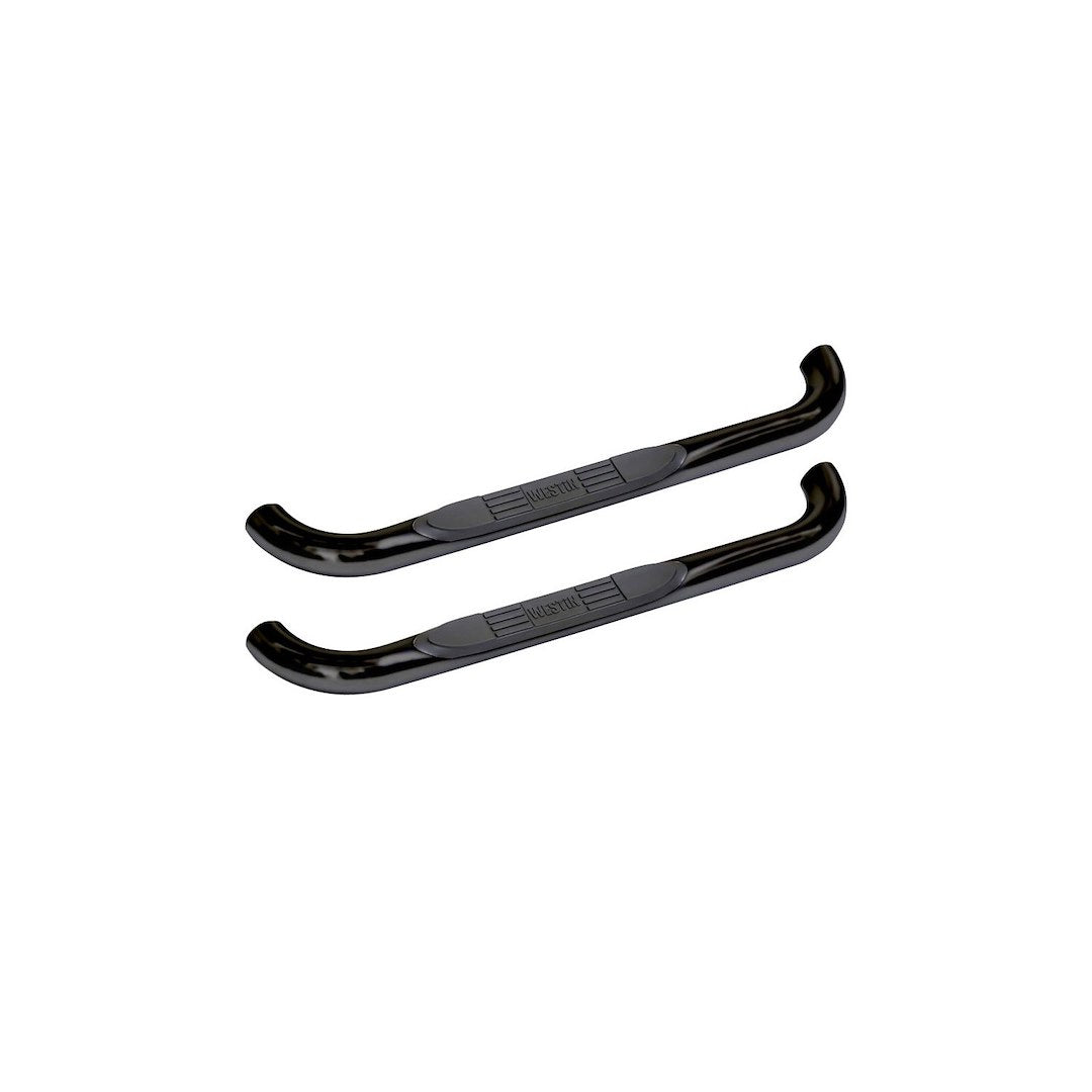 Westin 23-0535 E-Series 3 Round Nerf Bars Fits 1980-1997 F150 F250 F350 Standard Cab (97 Hd Models Only) 1980-1996 Bronco Full Size Black Pair