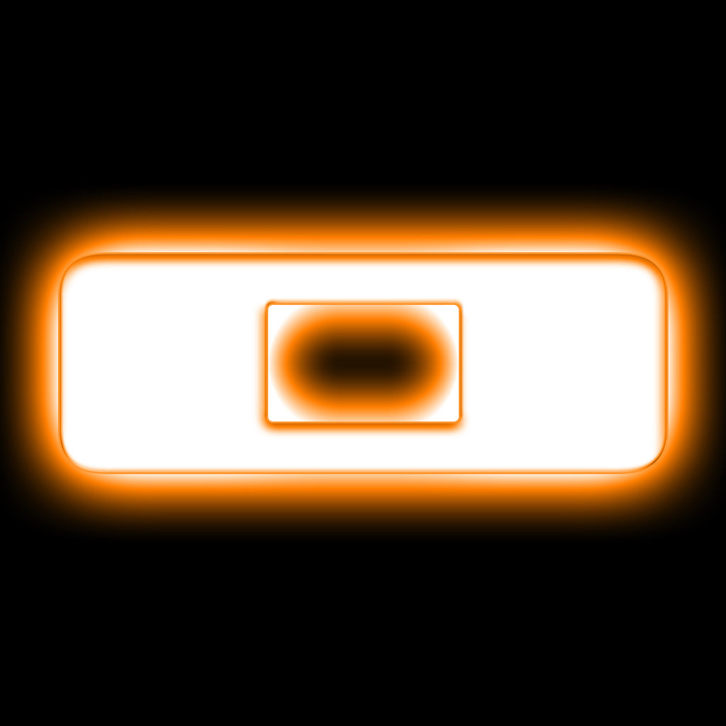Oracle Lighting 3140-A-001 Single Universal Illuminated Amber Led Letter O With Matte White Finish Letter Badge - Sleek Design - Customized High-End Appearance