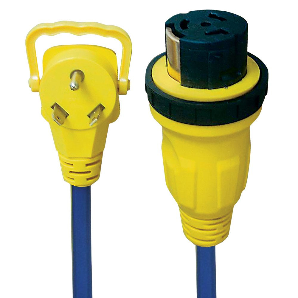 Ap Products Voltec 16-00591 E-Zeegrip Stw 1-Outlet Rv Locking Adapter With Locking Ring 10/3 Gauge - 30A M - 50A F, 2'