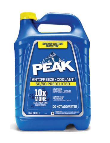 Peak 50/50 Prediluted Antifreeze And Coolant For All Engine Cooling Systems