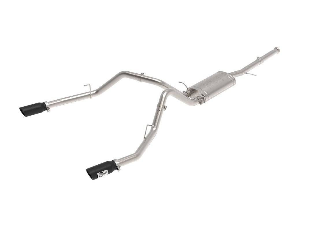 Afe Power 49-44135-B Apollo Gt Series 3' Cat-Back Exhaust System, Dual Black Tip, Stainless Steel, Fits Gm Trucks