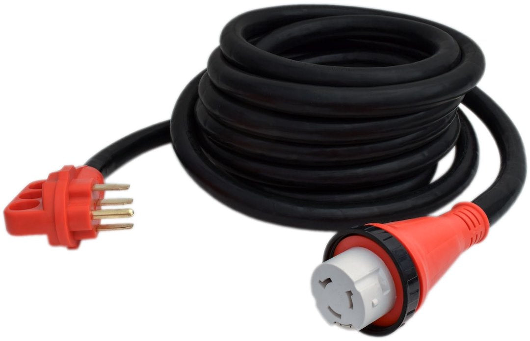 Valterra A10-5025Ed Mighty Cord 50 Amp Detachable Power Cord With Handle - 25', Red