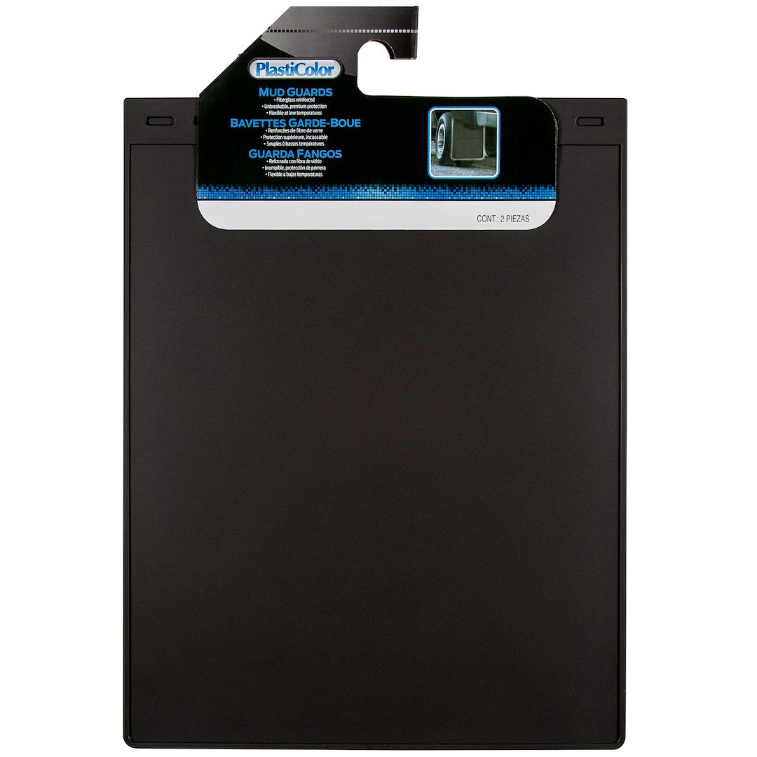 Plasticolor 001860R01 18 By 24 Inch Plain Black Mud Guard Set Of 2