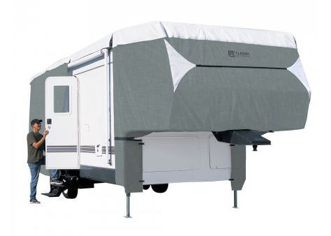 Classic Accessories Over Drive Polypro 3 Deluxe Extra Tall 5Th Wheel Cover Or Toy Hauler Cover, Fits 37' - 41' Rvs, Rv Cover, Camper Cover, Travel Trailer Cover