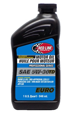Red Line 12224 Professional Series 5W30Td Euro Motor Oil, 1 Quart