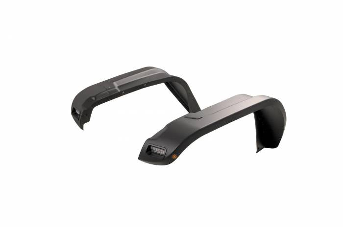 Paramount Automotive 81-21104 Hydro Series Front Fender Flares Fit For 18-21 Jeep Wrangler Jl And Gladiator Jt, Black