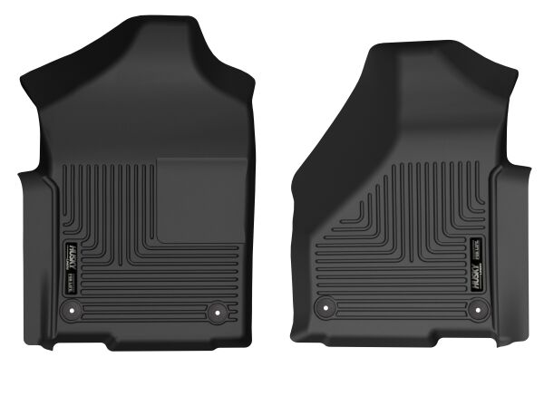 Husky Liners X-Act Contour Floor Mats | Fits 2019-2024 Ram 2500/3500 (Standard Cab W/Vinyl Floor) | Front Row, 2-Pc Black - 50691