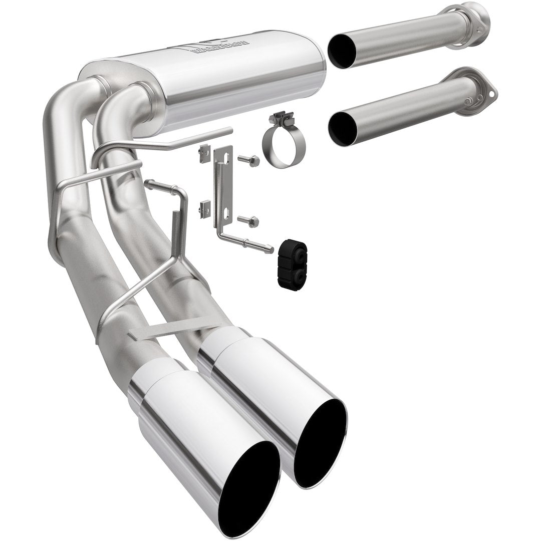 Magnaflow Performance Exhaust System 19563: Cat-Back, Street Series, For 2015-2023 Ford F-150, Dual Same Side Before Passenger Rear Tire Exit Style