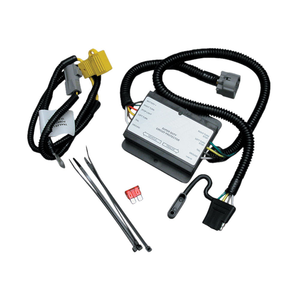 Tekonsha 118367 T-One® T-Connector Harness, 4-Way Flat, W/Circuit Protected Modulite® Module, Compatable With 2000-2000 Toyota Tundra Black