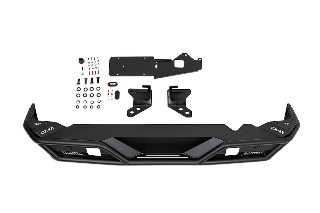Competition Series Rear Bumper For 2021-2024 Ford Bronco | Fits Up To 37” Spare Tire | Mounts Two Light Mounts That Fit 3” Light Pods | Low Profile | Dv8 Offroad