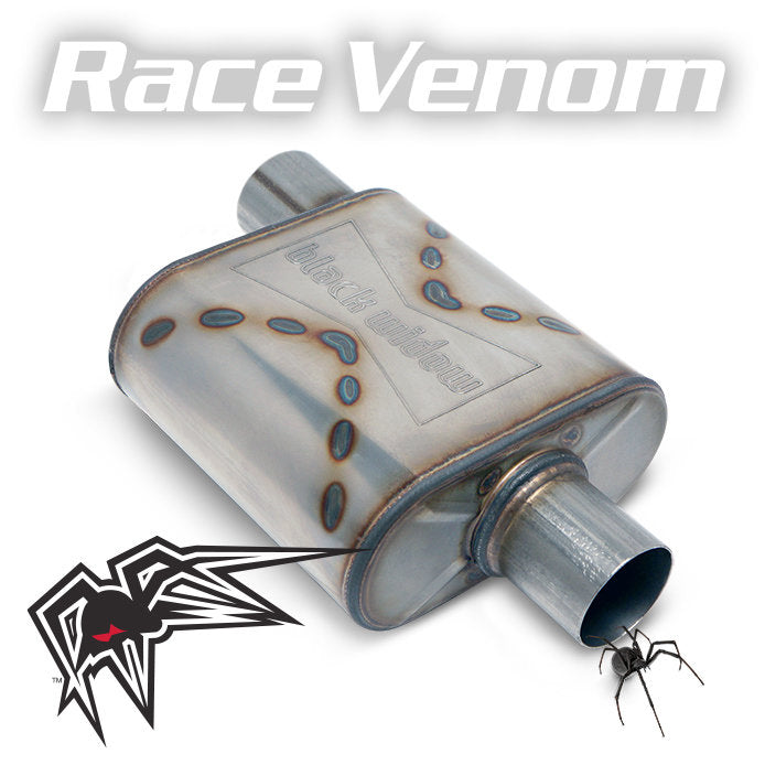 Black Widow Race Venom Muffler 3' Inlet/Outlet