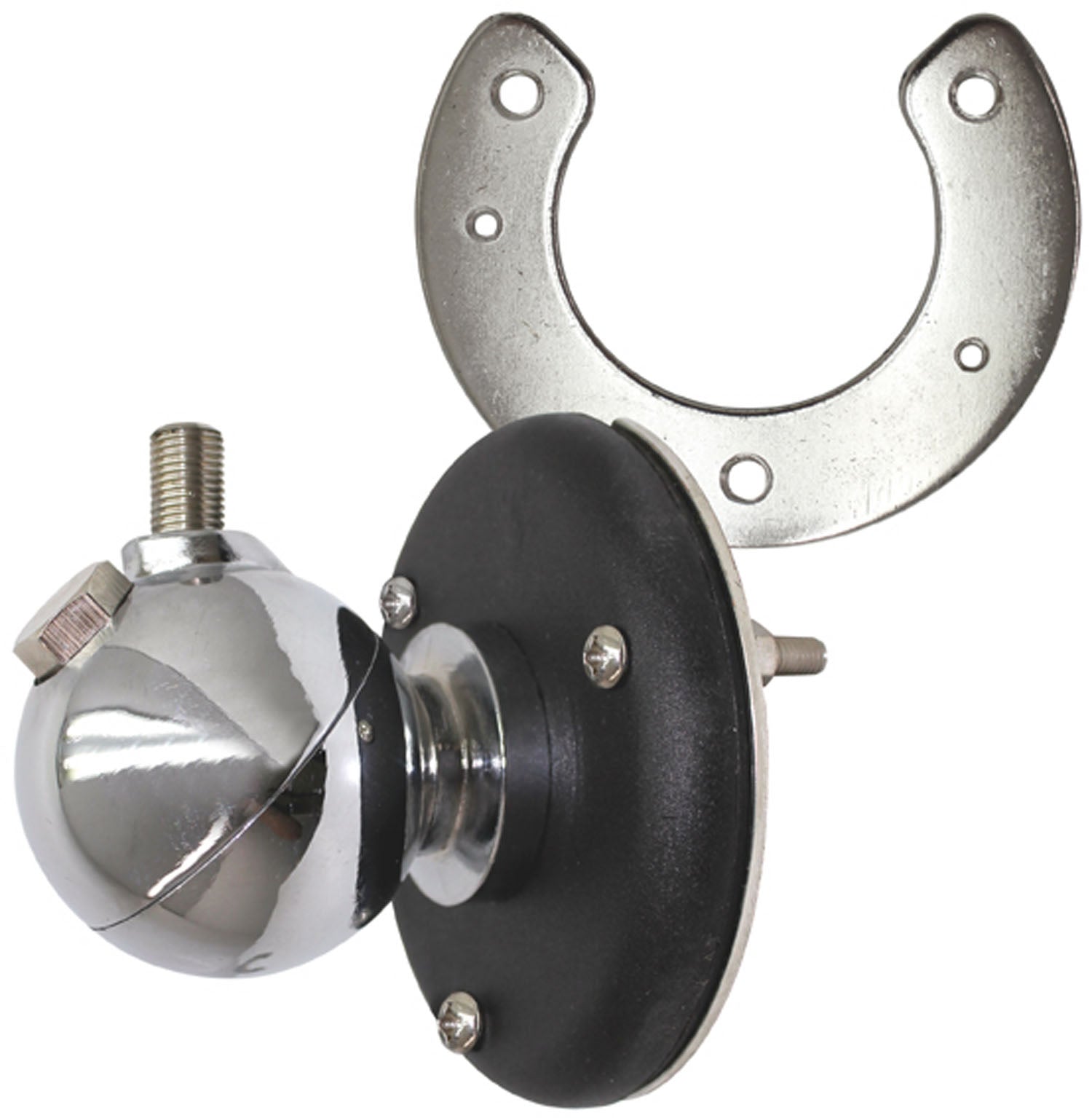 PROCOMM  JBC9853P HEAVY DUTY CHROME BALL MOUNT WITH 3/8 X 24 THREADS & SO239 CONNECTOR