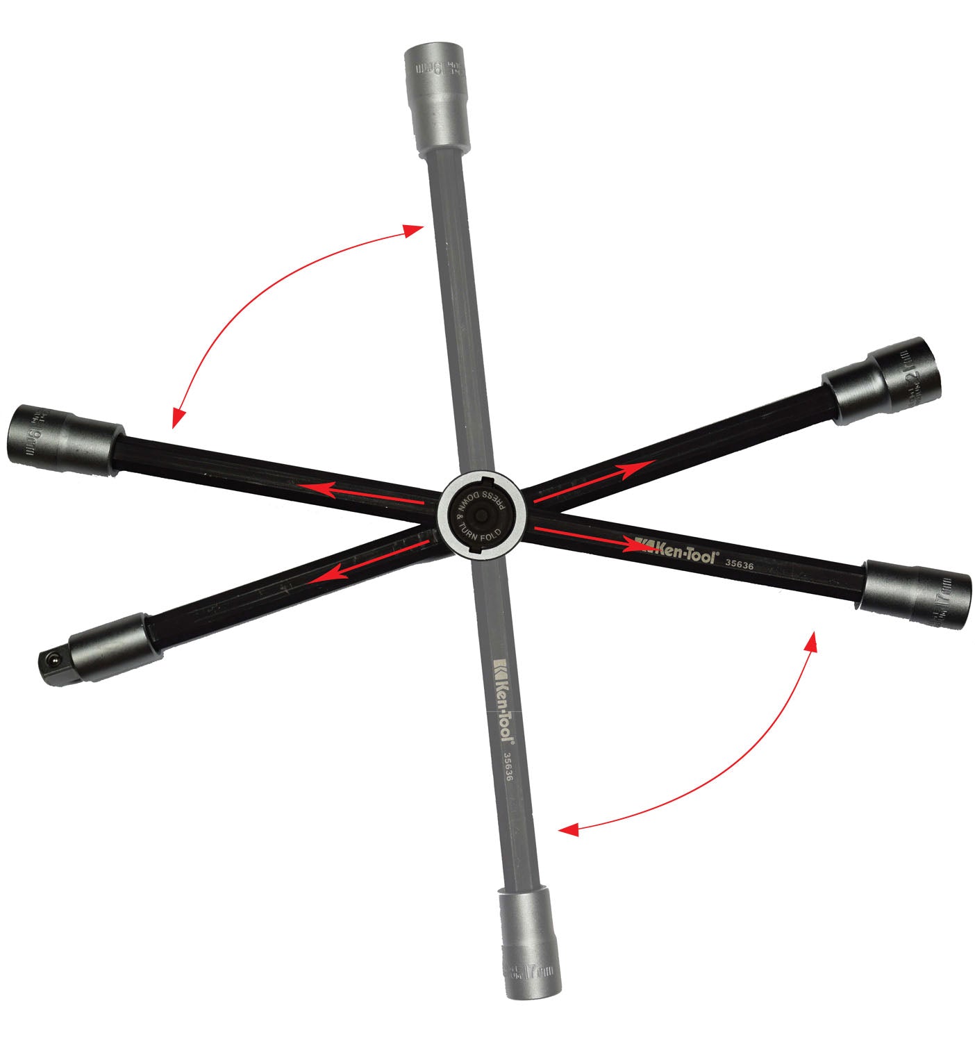 Stow & Go 4-Way Lug Wrench