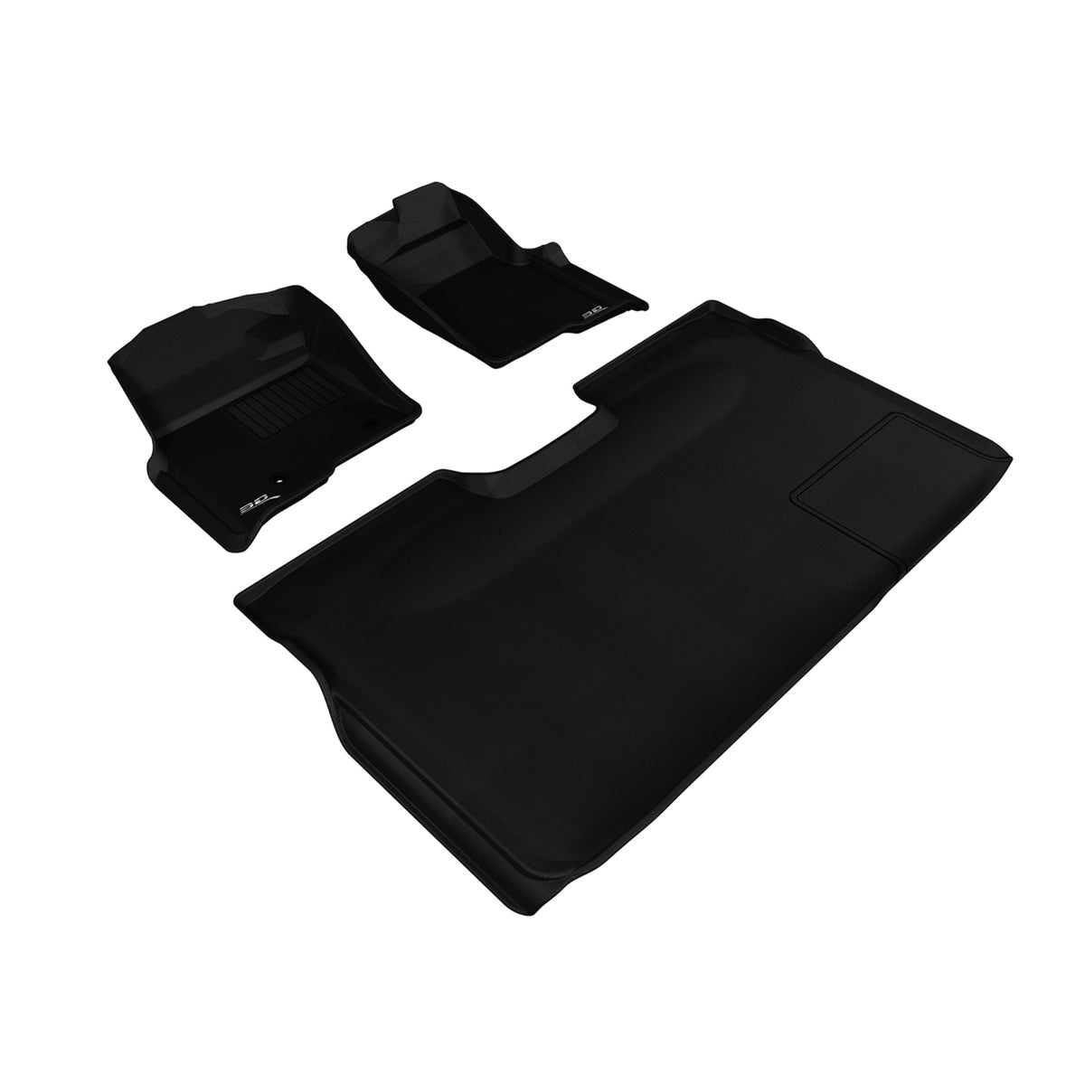 3D Maxpider Ford F-150 2010-2014 Supercrew Kagu Black R1 R2 (2 Posts, With Heating Duct, Not Fit 4X4 M/T Floor Shifter, Trim To 