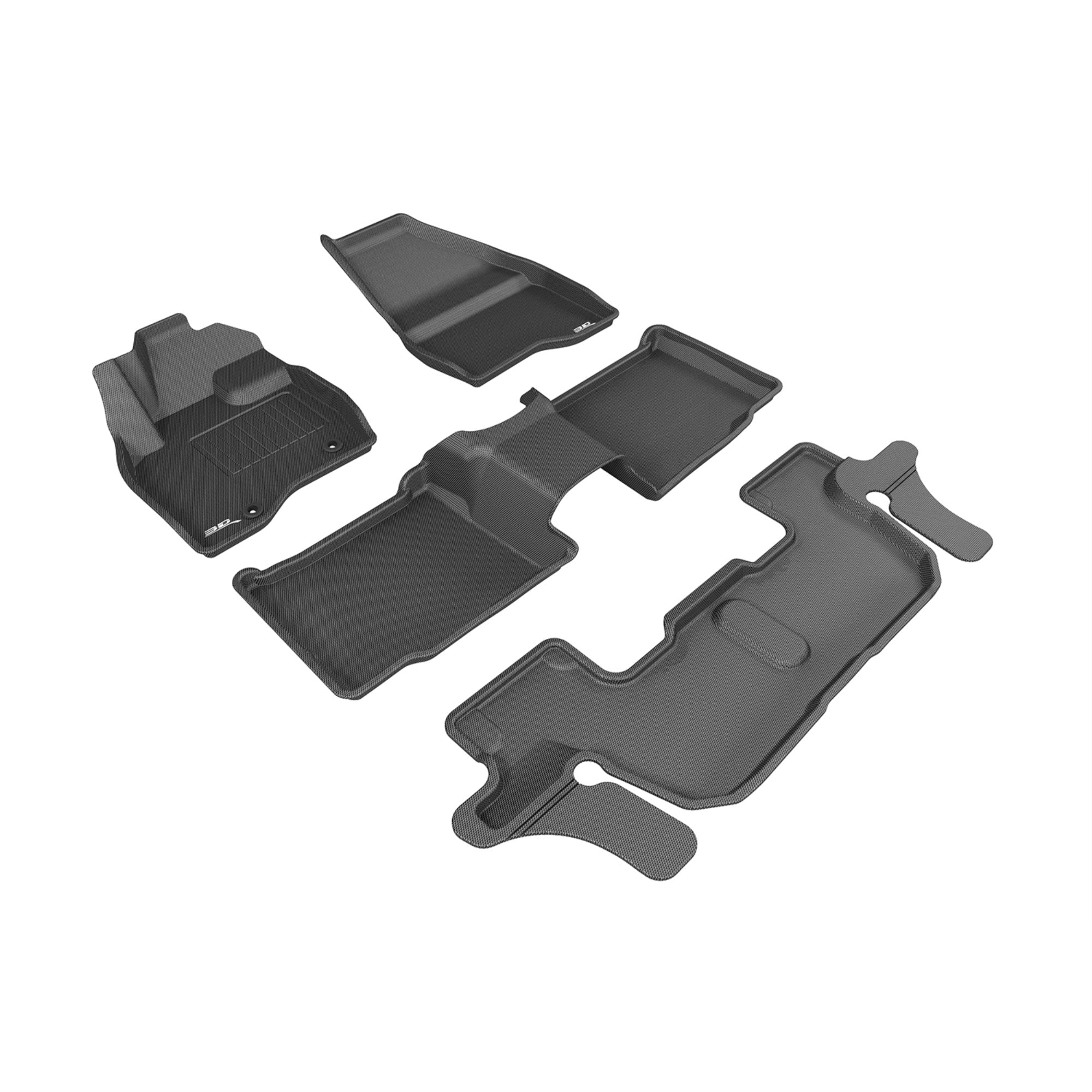 3D Maxpider Ford Explorer 2015-2016 Bucket 2Nd Row With Center Console Kagu Black R1 R2 R3