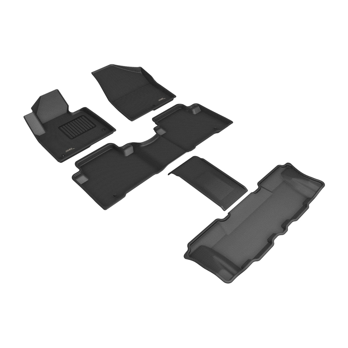 3D Maxpider Hyundai Santa Fe 6 & 7 Seats 2013-2018 / Hyundai Santa Fe Xl 2019 Kagu Black R1 R2 R3