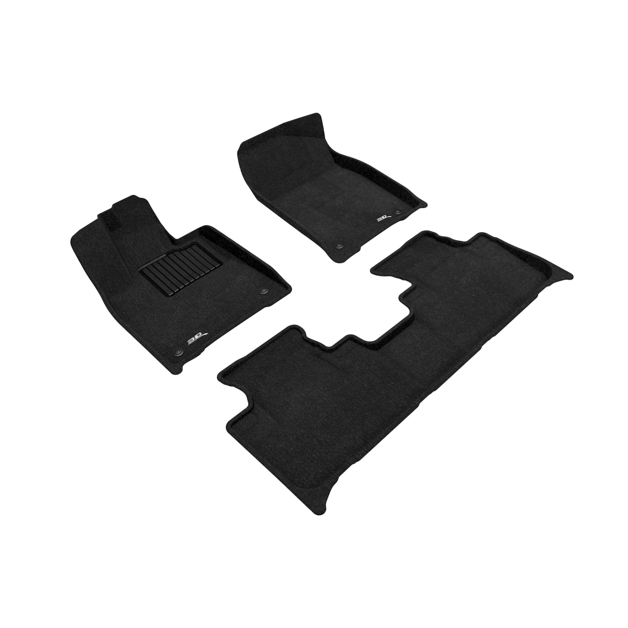 3D Maxpider Custom Fit Elegant Floor Mat (Black) For 2016-2021 Lexus Rx/Rx Hybrid - 1St Row 2Nd Row