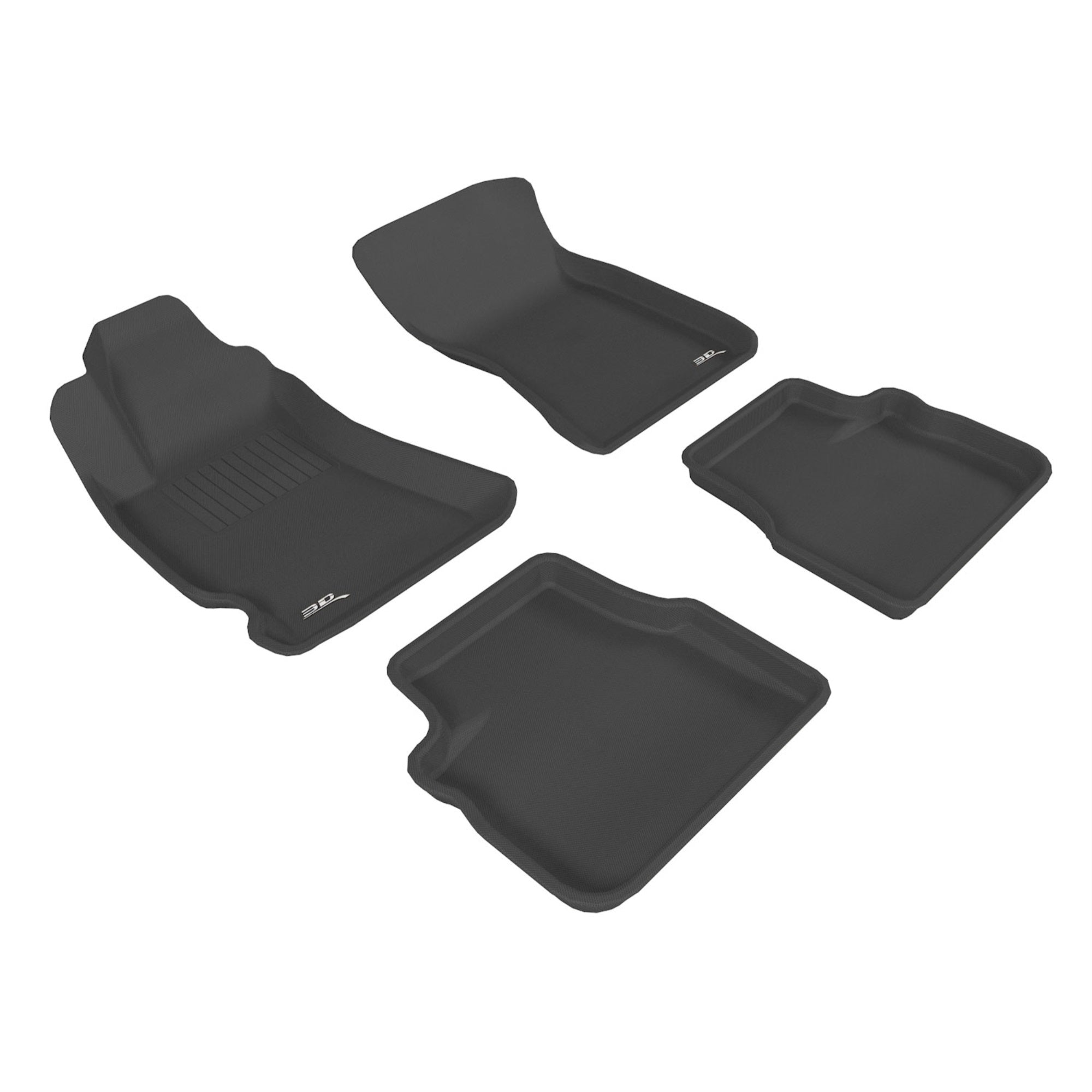 3D Maxpider Custom Fit Kagu Floor Mat (Black) Compatible With Subaru Forester 2009-2013 - Full Set