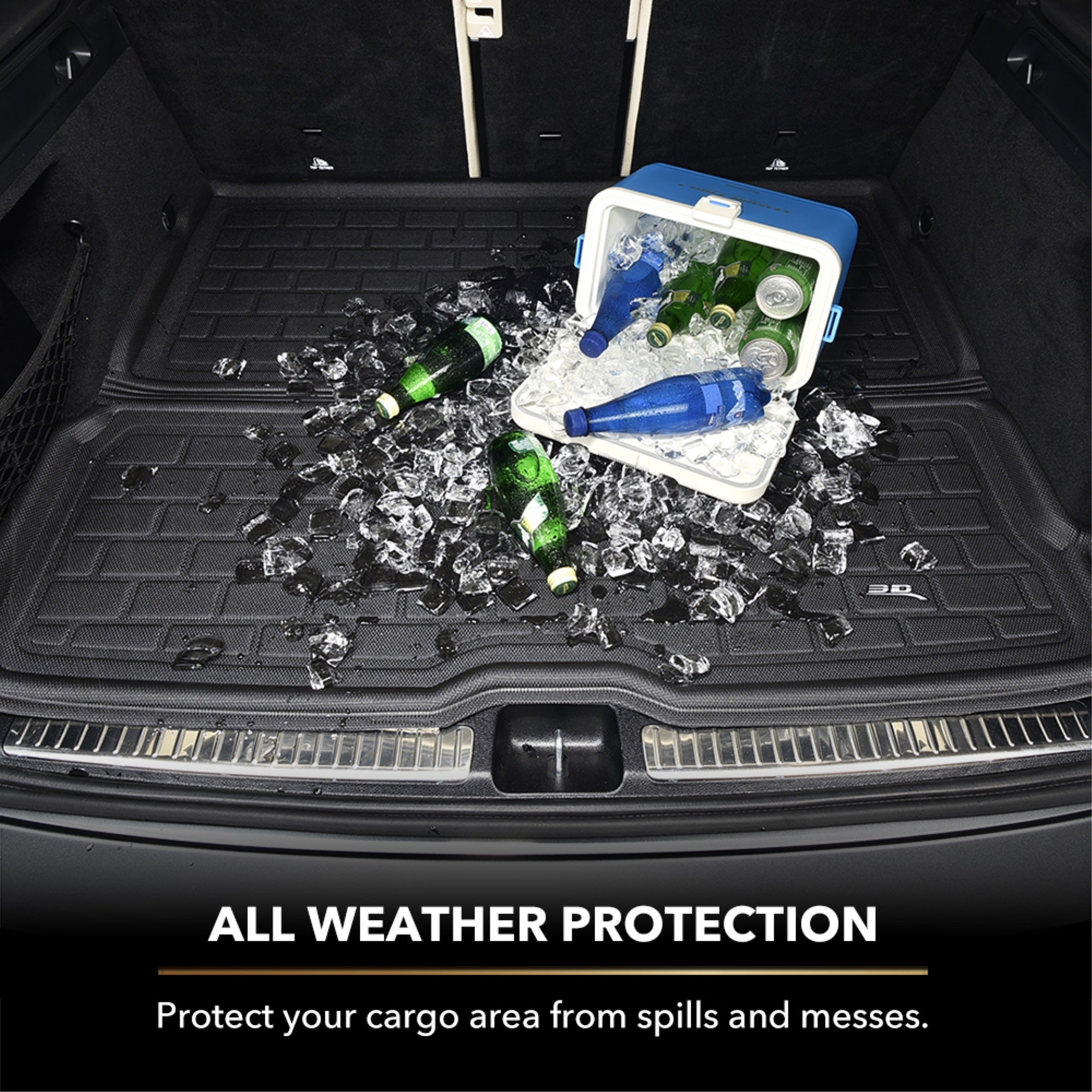 3D Maxpider Chevrolet Tahoe / Gmc Yukon 2015-2019 Behind 3Rd Row Kagu Black Cargo Liner