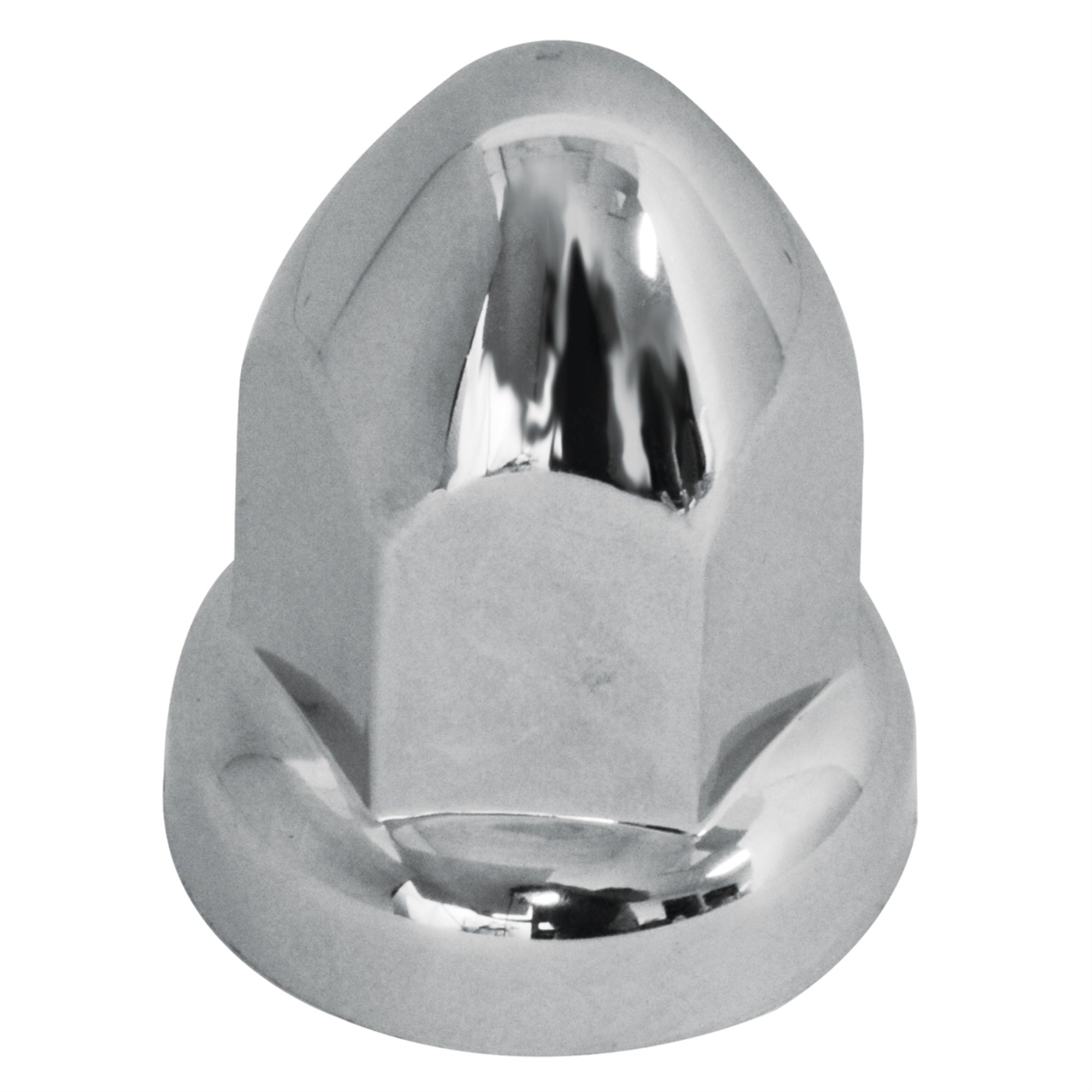 RoadPro 33mm Flanged ChromePlated Plastic Lugnut Cover Silver Lug Nut Cap with Flange Semi Truck Lug Nut Cover