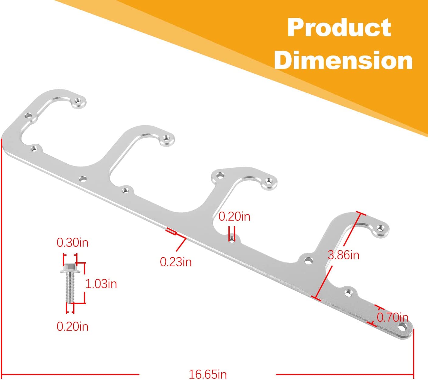 5.3L LS Square Coil Brackets Valve Cover For D581 D514A D510C 12558693 LSX Swap Truck LS1 LS3 LS2 LQ4 LQ9 LS6 L92 L99 L33 LR4