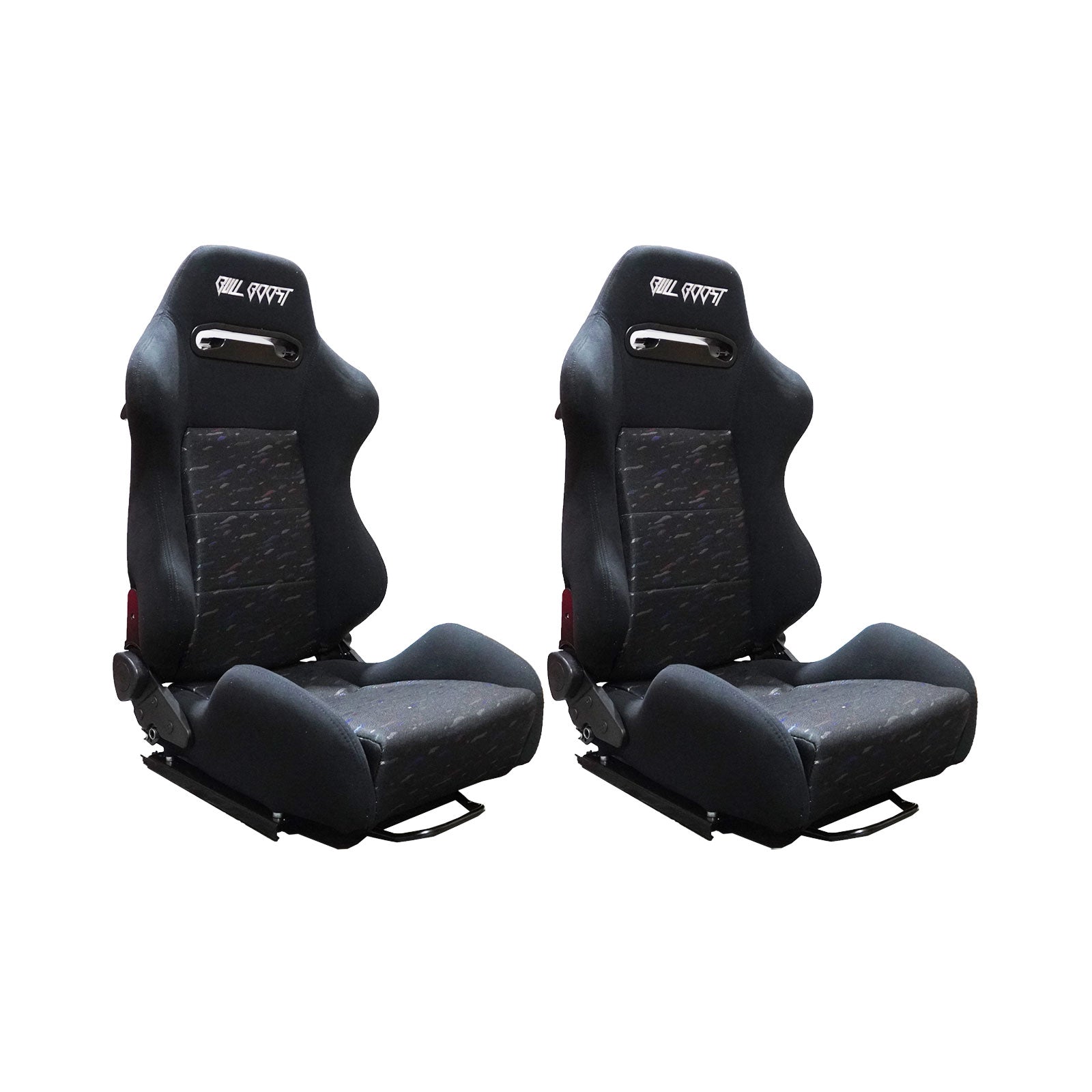 Bull Boost Adjustable Racing Lowered Ultra Max Bucket Seat w/ Seat Rails