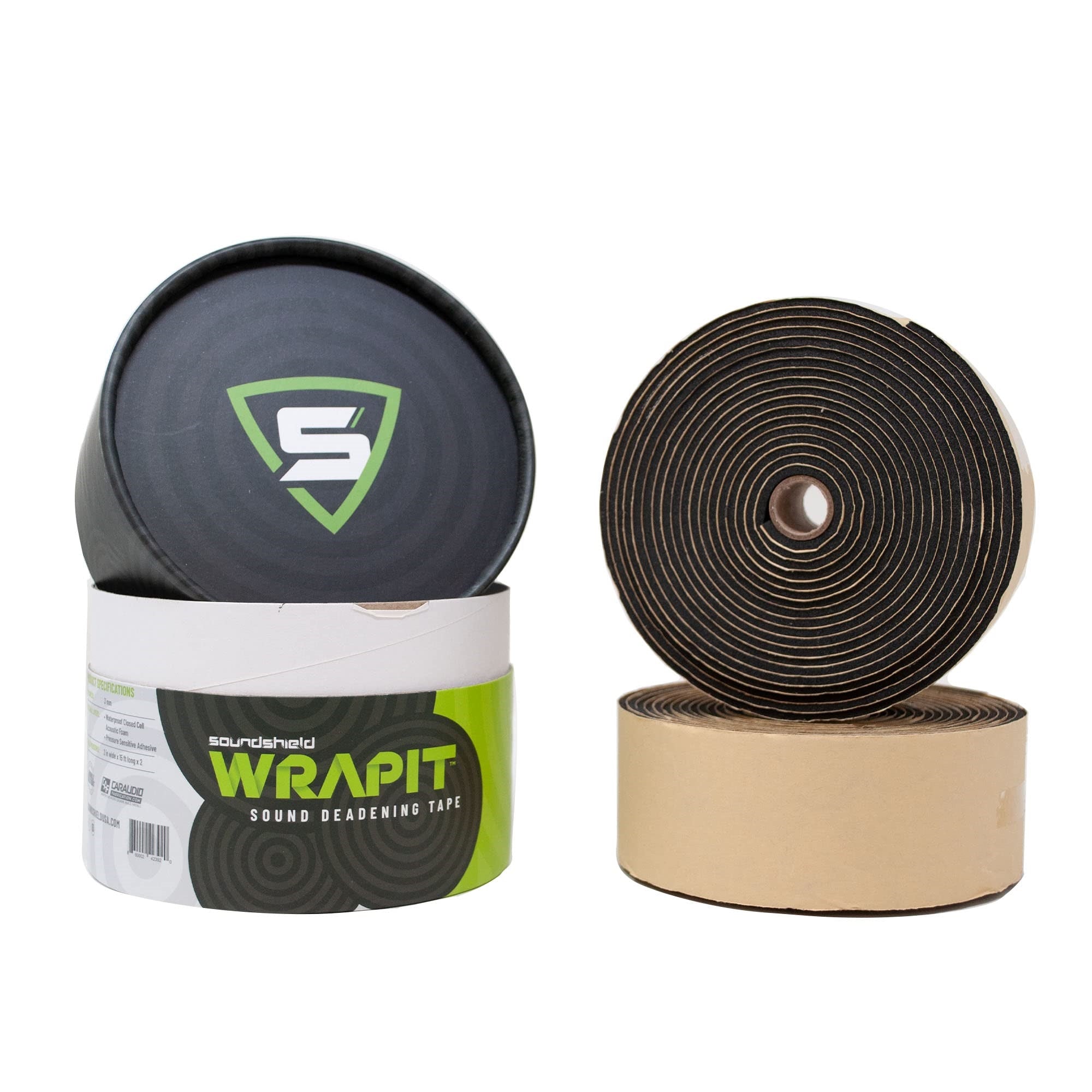 30 Feet Of 3 Mm Waterproof Closed-Cell Adhesive Backed Sound Deadening Material Two 2-Inc Wide Rolls