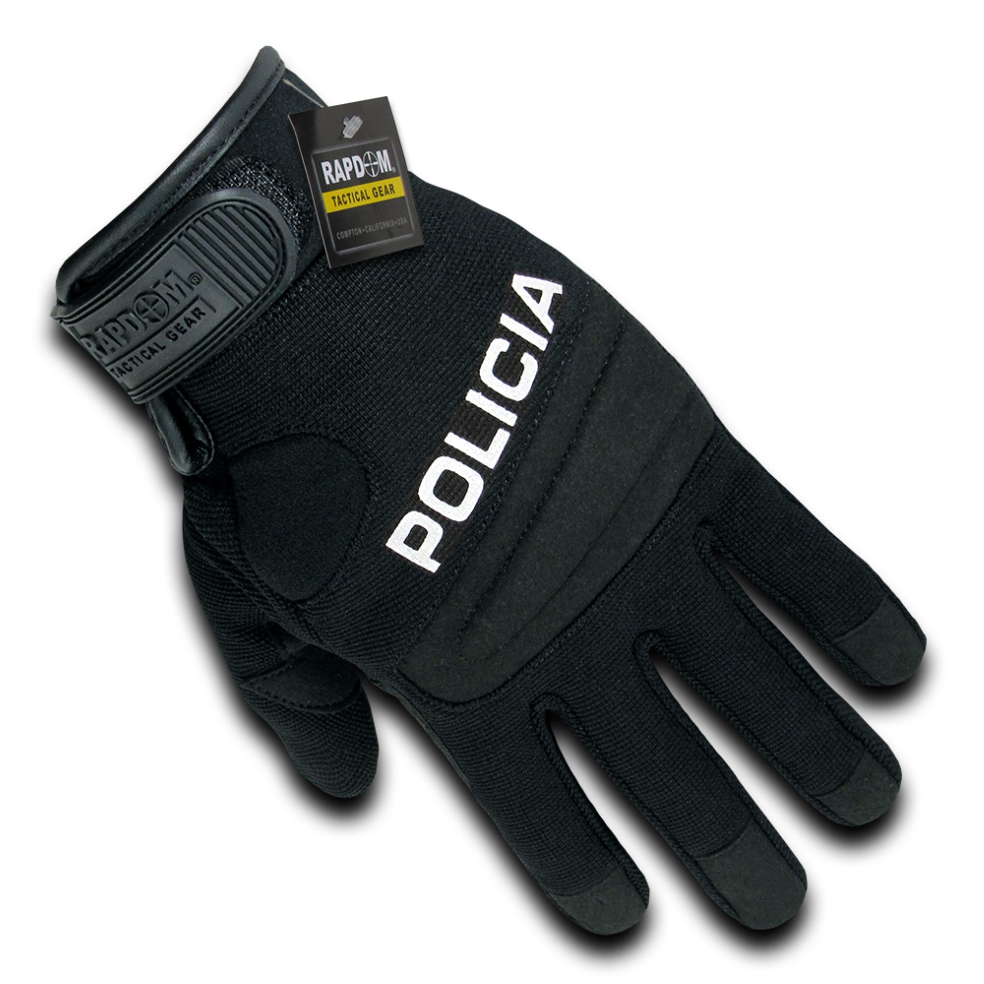 Digital Leather Glove, Policia, Black,2X