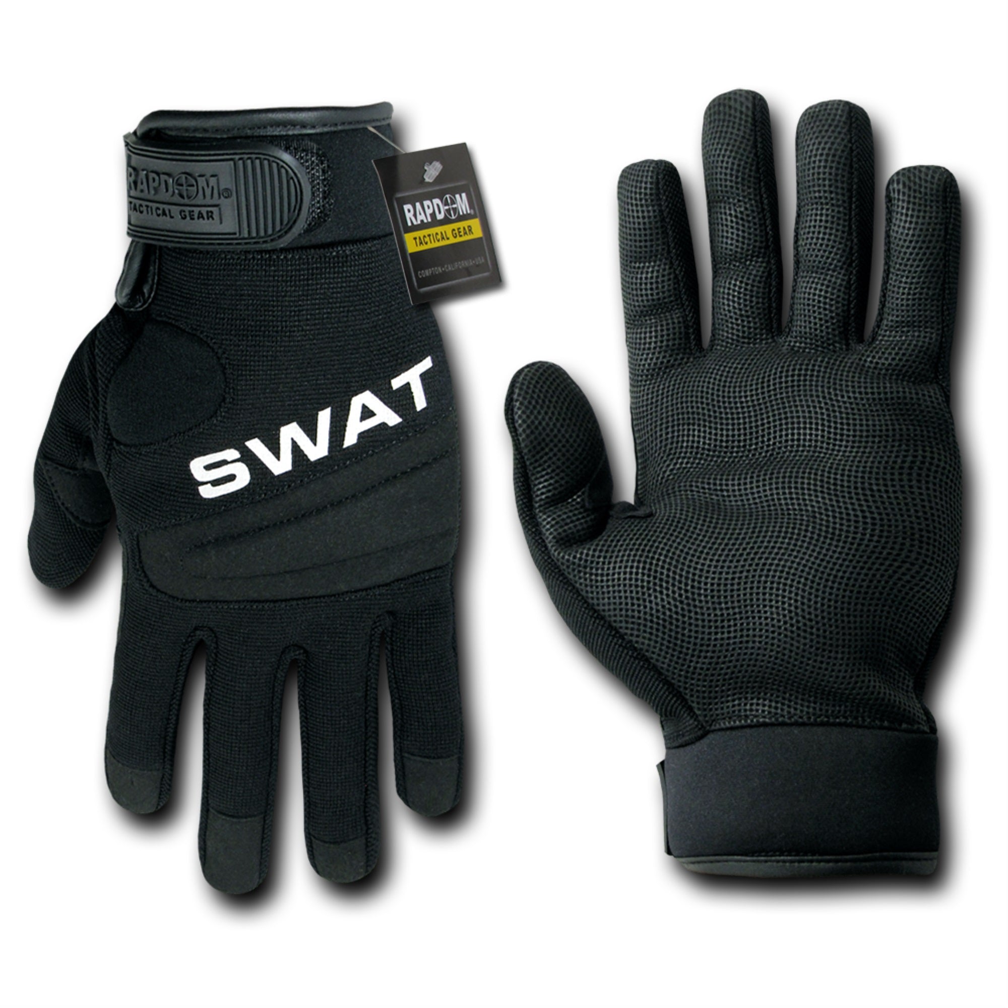 Digital Leather Glove, Swat, Black, S