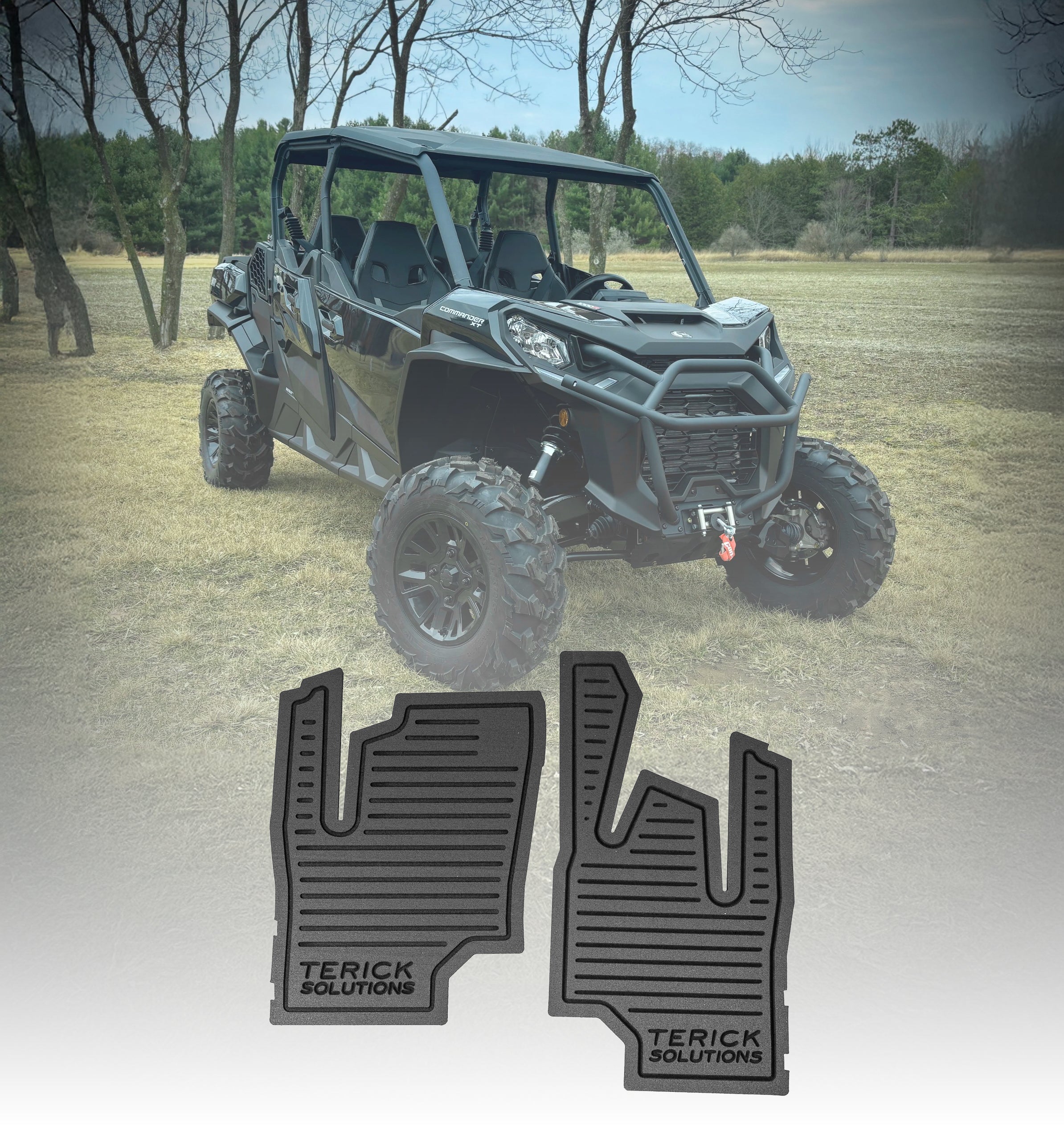 Can-Am Commander / Maverick Gen 2 Rubber Floor Mats
