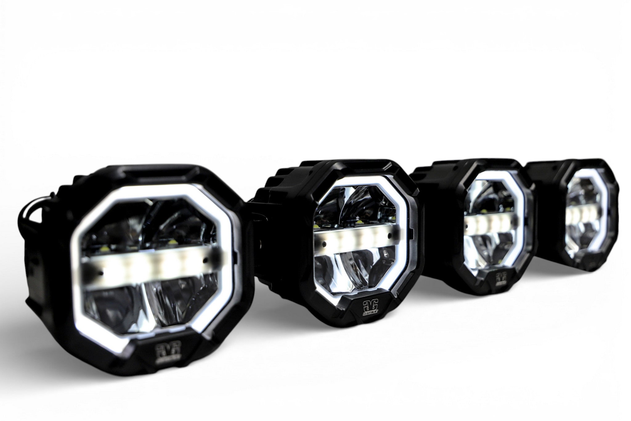 5 Light U-Con Interlocking Off Road LED Pod With Amber or White DRL Running Light
