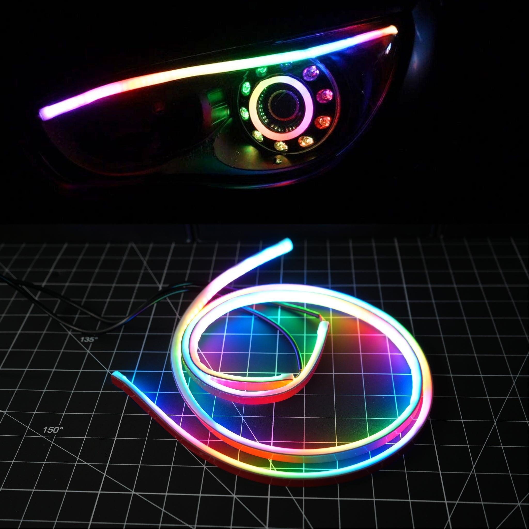 Universal Flexible Multicolor DRL Tube Strips | RGBW & Flow Series