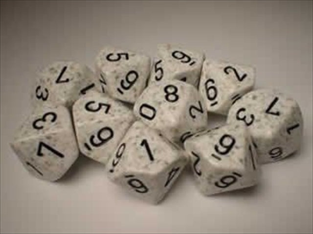 Chessex Manufacturing 25111 Arctic Camo Speckled - Ten Sided Die D10