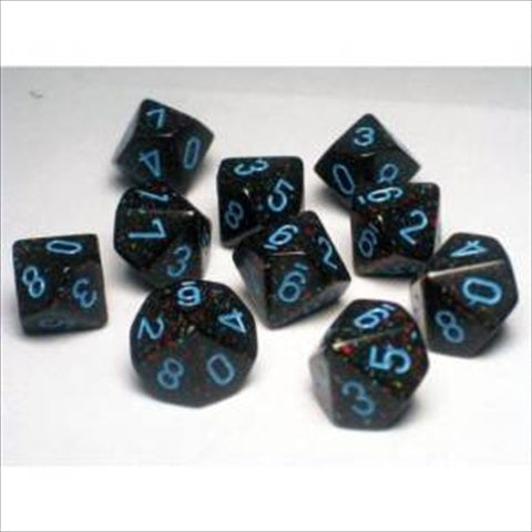Chessex Manufacturing 25138 Blue Stars Speckled - Ten Sided Die D10