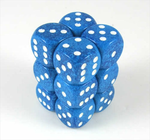 Chessex Manufacturing 25706 Water Speckled - 6 Sided 16 Mm Dice Set Of 12