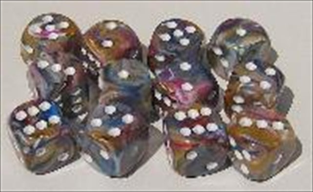 Chessex Manufacturing 27440 Festive Carousel With White Numbers Dice Set Of 7