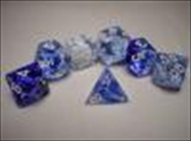 Chessex Manufacturing 27466 Nebula Dark Blue White Numbers Dice Set Of 7