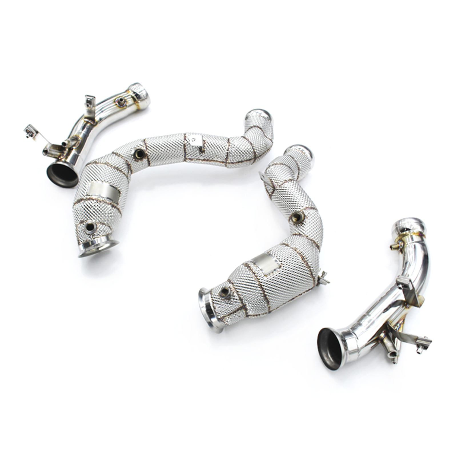 Custom 300 Cell Catted Downpipe Header System for Mercedes‑Benz E63 E63S AMG GT C 4.0TT