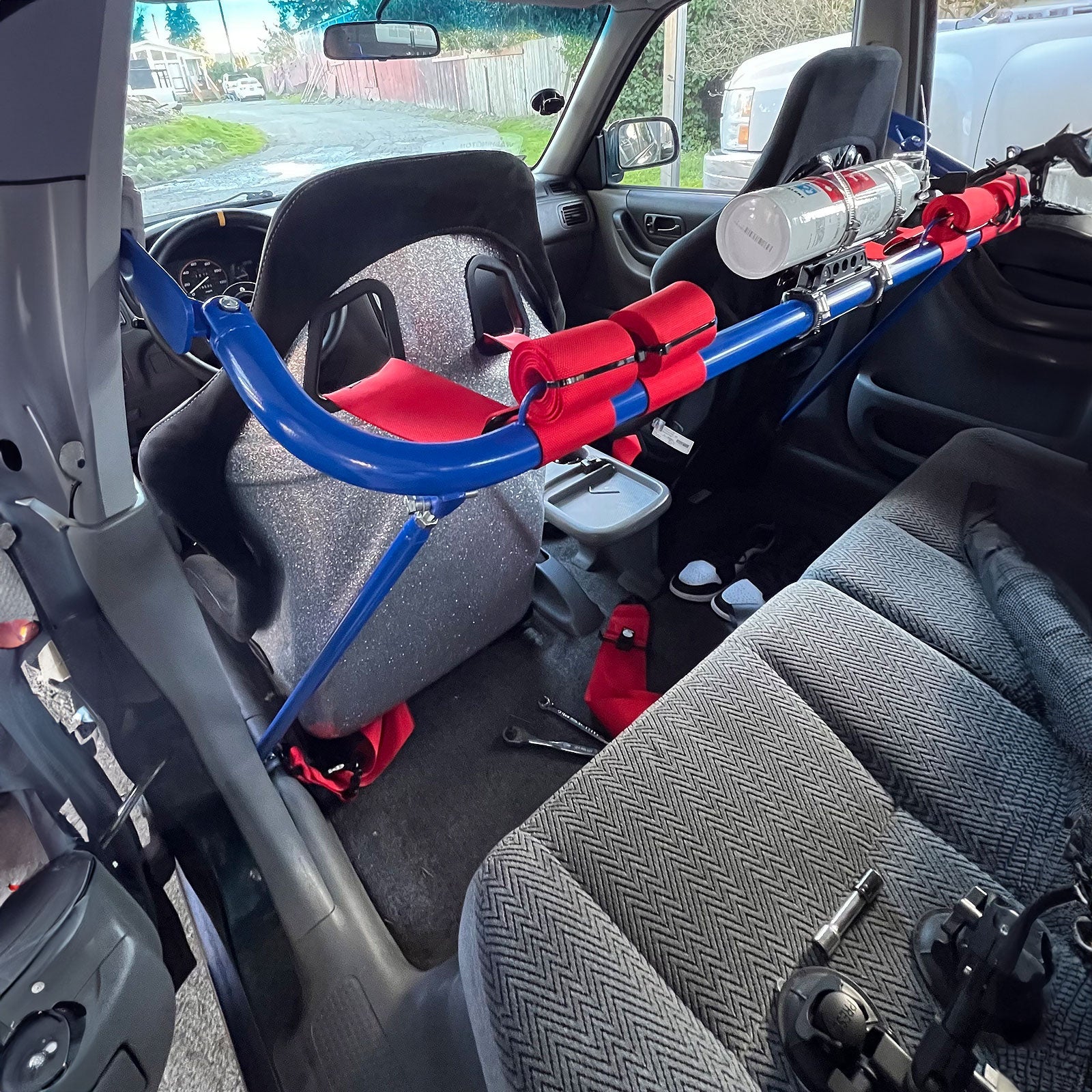 Bull Boost Adjustable Racing Lowered Ultra Max Bucket Seat with Slider Rails