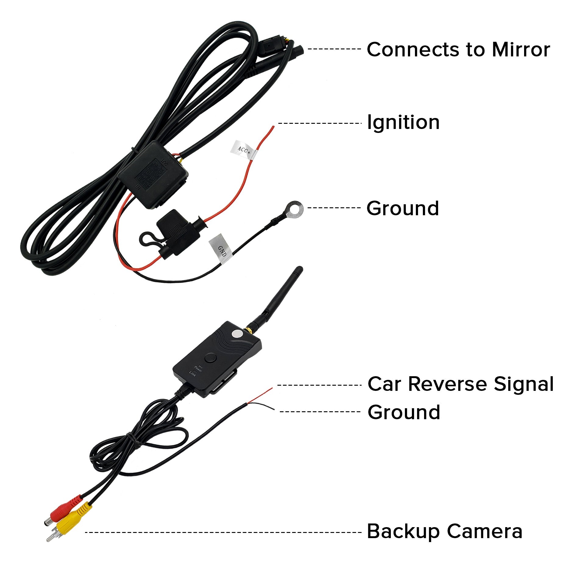 Master Tailgaters 10.5" Rear View Mirror with 4.3" LCD Screen and Wireless Transmitter | Rearview Universal Fit | Auto Adjusting Brightness LCD | Anti Glare | Full Mirror Replacement