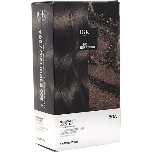 IgK by IgK PERMANENT cOLOR KIT - 5gA ESPRESSO (gOLDEN ASH BROWN)(D0102H5AFV2)-New