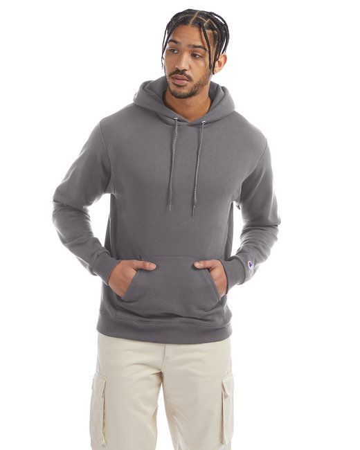 Adult Powerblend Pullover Hooded Sweatshirt - Royal Blue Hthr - S(D0102H7Y4Vj)