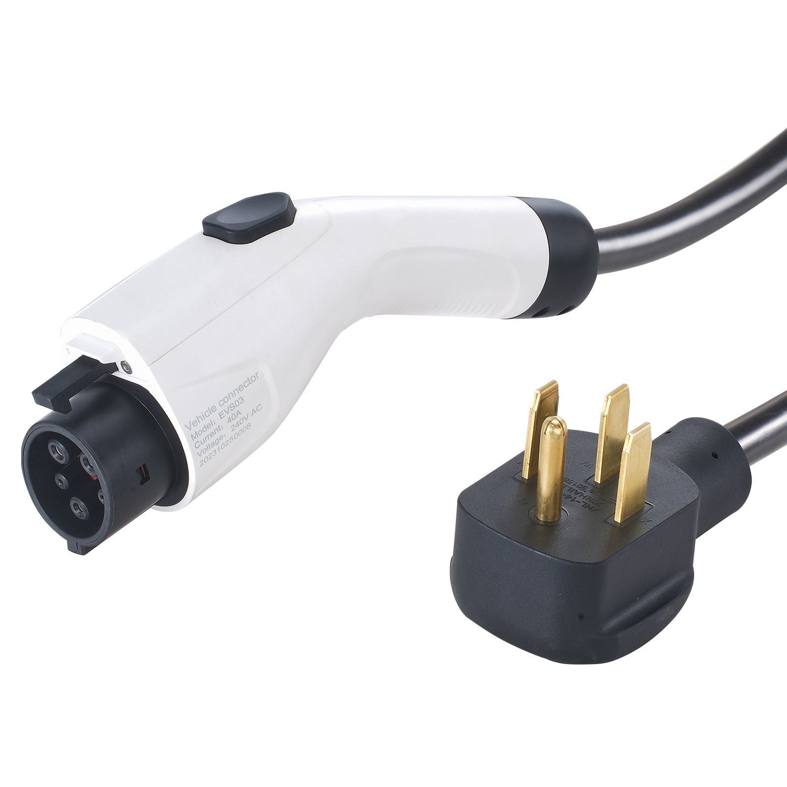 VEVOR Level 2 Portable EV Charger, 40A 240V, Electric Vehicle Charger with 25 ft Charging Cable NEMA 14-50P Plug, 40A/32A/24A/16