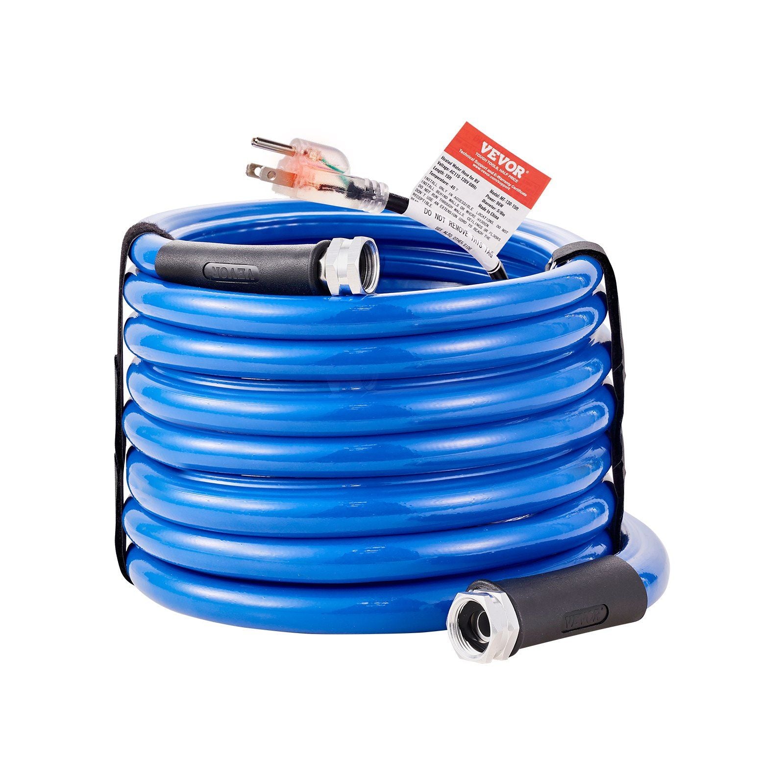 VEVOR 30ft Heated Water Hose for RV, Heated Drinking Water Hose Antifreeze to -45F, Automatic Self-regulating, 5/8'' I.D. with 3