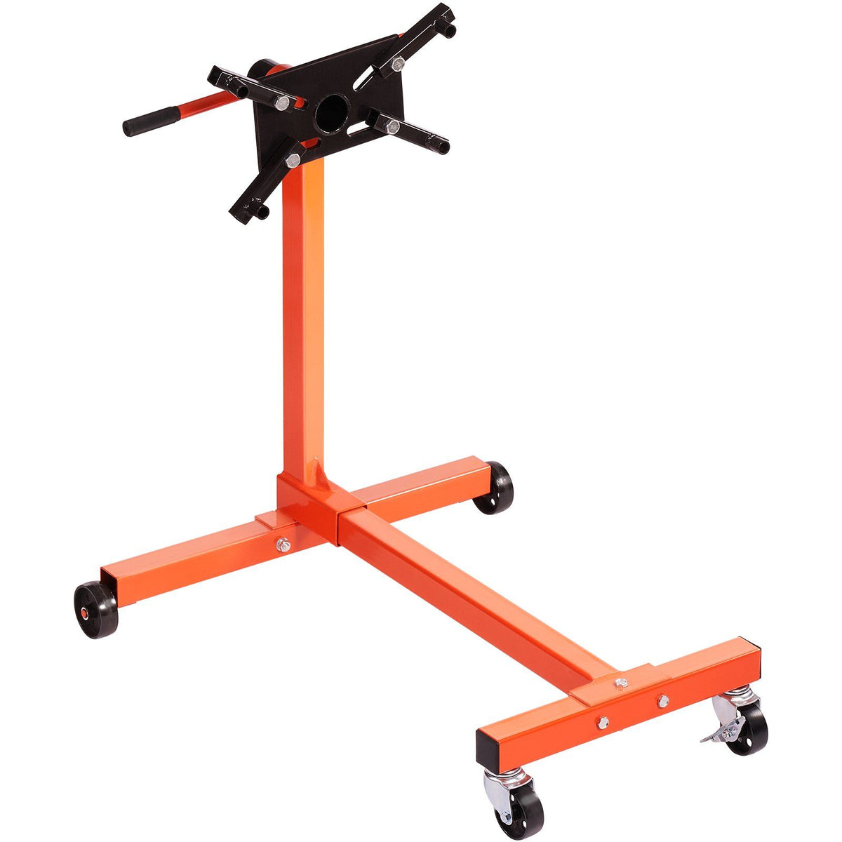 VEVOR Engine Stand, 750 lbs (3/8 Ton) Rotating Engine Motor Stand with 360 Degree Adjustable Head, Cast Iron Motor Hoist Dolly, 