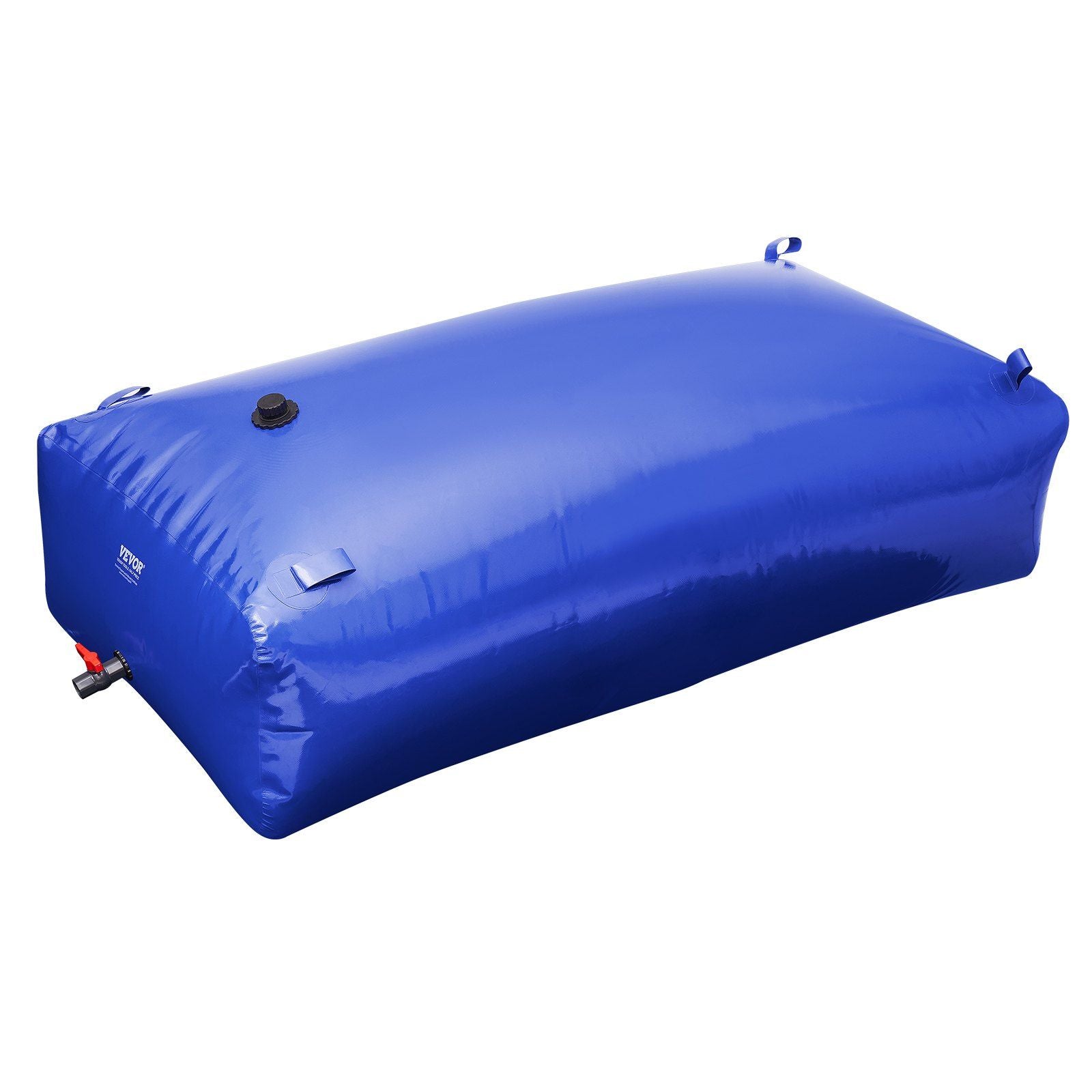 VEVOR 1000L/264 Gallon Water Storage Bladder, RV Water Tank, 1000D Blue PVC Collapsible Water Storage Containers, Large Capacity