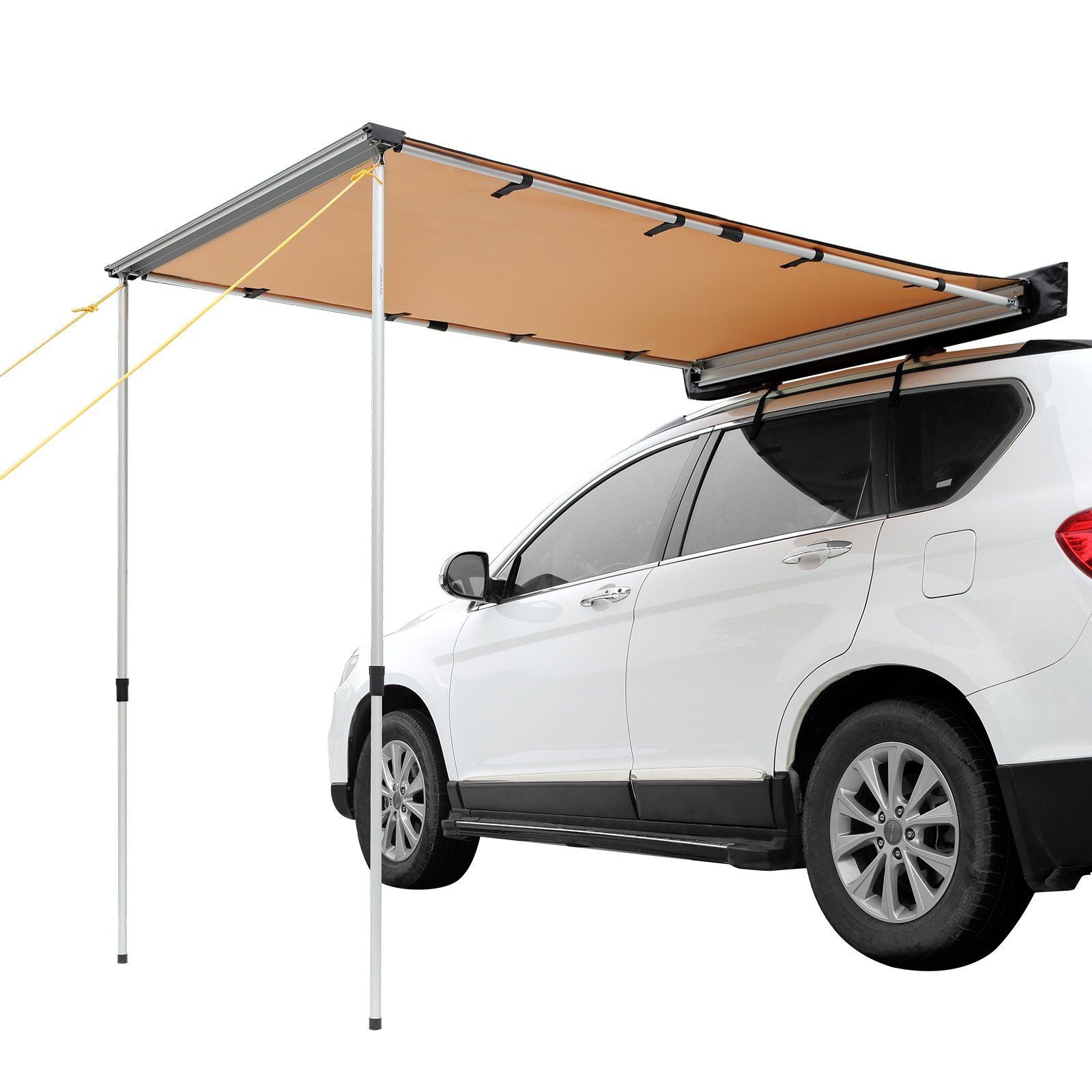 VEVOR Car Side Awning, Large 6.6 x 8.2 Shade Coverage Vehicle Awning, PU3000mm UV50+ Retractable Car Awning with Waterproof St