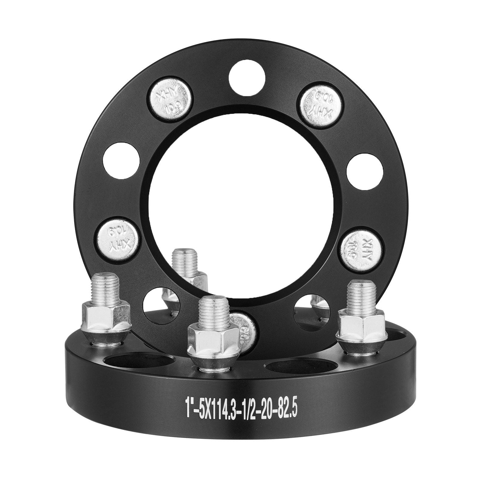 VEVOR 1'' 5''x4.5'' Wheel Spacers Wheel Adapters 5 Lug Forged Spacer 4 PCS Black