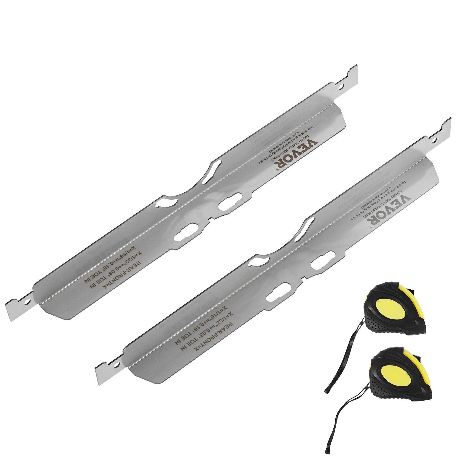 VEVOR Wheel Alignment Tool, 2-Pack Toe Alignment Toe Plates, Stainless Steel Wheel Alignment Tool Plate, Toe Angle Accurate Meas