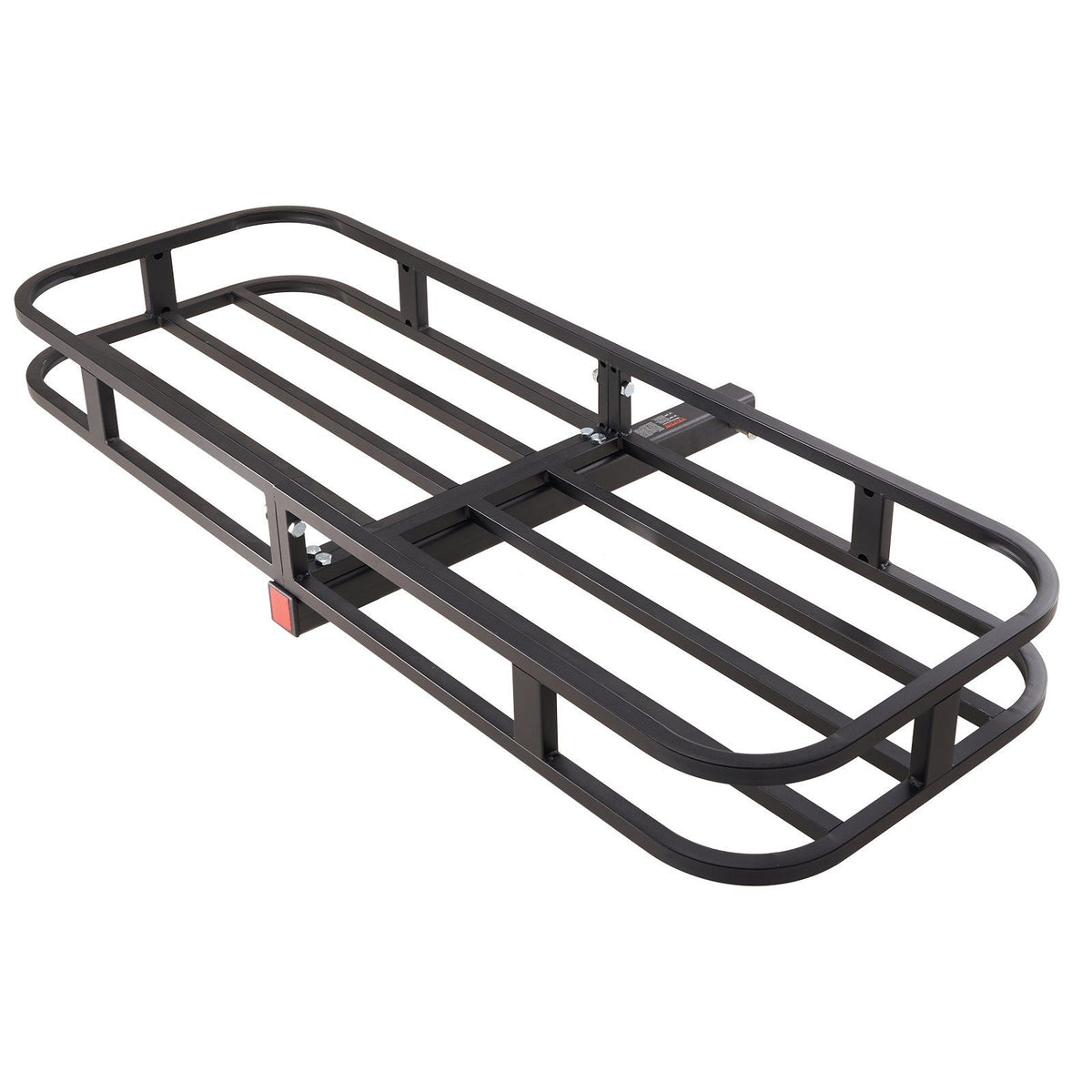 VEVOR Hitch Cargo Carrier, 53 x 19 x 5 in Trailer Hitch Mounted Steel Carrier Basket, 500lb Loading Luggage Carrier Rack with St